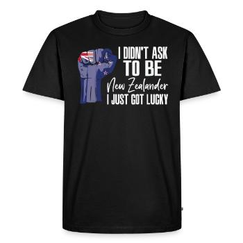 Le drapeau néo-zélandais fièrement cultivé - T-shirt Premium bio Homme - noir - Devant - Nico (187cm)
