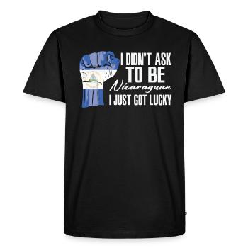Nicaraguan Pride Nicaragua Flag Grown Nicaraguan - Men's Premium Organic T-Shirt - black - Front - Nico (187cm)