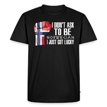 Fierté norvégienne Drapeau norvégien cultivé - T-shirt Premium bio Homme - noir - Devant - Nico (187cm)