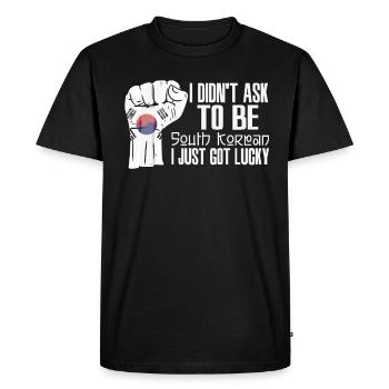 South Korean Pride South Korea Flag Grown South - Men's Premium Organic T-Shirt - black - Front - Nico (187cm)