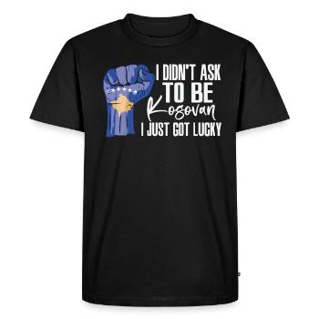 Fierté kosovare Drapeau kosova cultivé - T-shirt Premium bio Homme - noir - Devant - Nico (187cm)