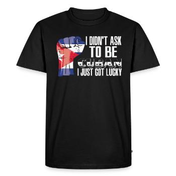 Fierté cubaine Drapeau cubain - T-shirt Premium bio Homme - noir - Devant - Nico (187cm)