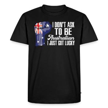 Fierté australienne Drapeau australien cultivé - T-shirt Premium bio Homme - noir - Devant - Nico (187cm)
