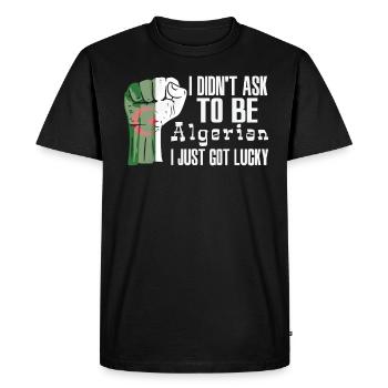 Fierté algérienne Drapeau algérien cultivé - T-shirt Premium bio Homme - noir - Devant - Nico (187cm)