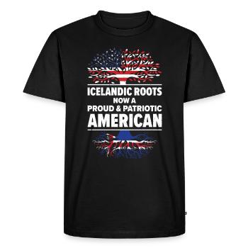 Icelandic American Patriot USA Grown - T-shirt Premium bio Homme - noir - Devant - Nico (187cm)