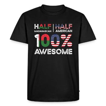 Madagascar American Patriot USA cultivé - T-shirt Premium bio Homme - noir - Devant - Nico (187cm)