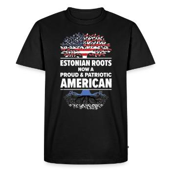 Estonien American Patriot USA cultivé - T-shirt Premium bio Homme - noir - Devant - Nico (187cm)