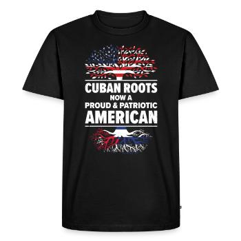 Cuban American Patriot États-Unis - T-shirt Premium bio Homme - noir - Devant - Nico (187cm)