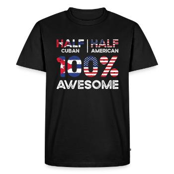 Cuban American Patriot États-Unis - T-shirt Premium bio Homme - noir - Devant - Nico (187cm)