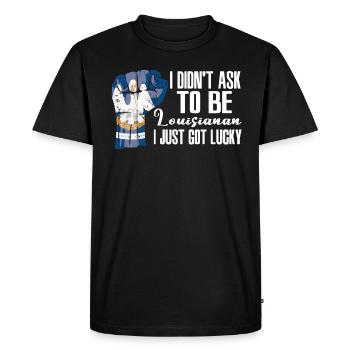 Louisianan American U.S. Patriot USA cultivé - T-shirt Premium bio Homme - noir - Devant - Nico (187cm)