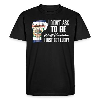 Virginie-Occidentale Américain U.S. Patriot États-Unis - T-shirt Premium bio Homme - noir - Devant - Nico (187cm)