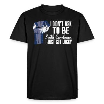Caroline du Sud Américain U.S. Patriot U.S. - T-shirt Premium bio Homme - noir - Devant - Nico (187cm)