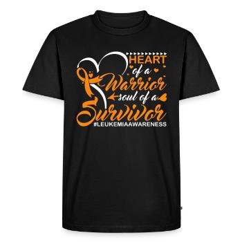 Boucle leucémie Semaine de sensibilisation à la leucémie - T-shirt Premium bio Homme - noir - Devant - Nico (187cm)