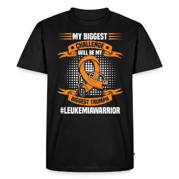 Ruban de survie contre la leucémie Produits anticancéreux - T-shirt Premium bio Homme - noir - Devant - Nico (187cm)