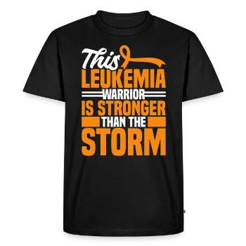 Boucle du cancer du guerrier de la leucémie - T-shirt Premium bio Homme - noir - Devant - Nico (187cm)