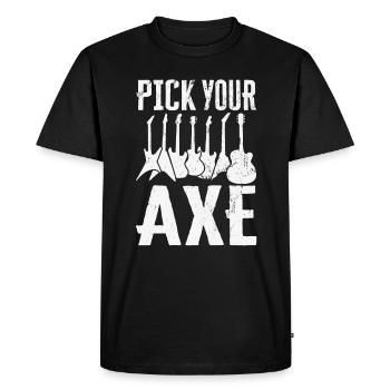 E Guitar Player Electric Guitar Music Pick Your - Men's Premium Organic T-Shirt - black - Front - Nico (187cm)
