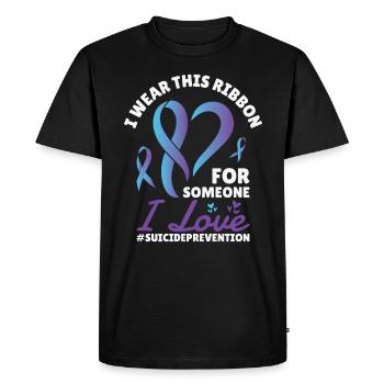 Suicide Prevention Warrior Mental Health - Men's Premium Organic T-Shirt - black - Front - Nico (187cm)