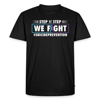 988 Semaine du Mois de la prévention du suicide - T-shirt Premium bio Homme - noir - Devant - Nico (187cm)