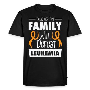 Épingles de sensibilisation à la leucémie Ruban de cancer de la leucémie - T-shirt Premium bio Homme - noir - Devant - Nico (187cm)