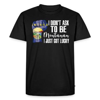 Montanan Américain US Patriot États-Unis cultivé Montana - T-shirt Premium bio Homme - noir - Devant - Nico (187cm)