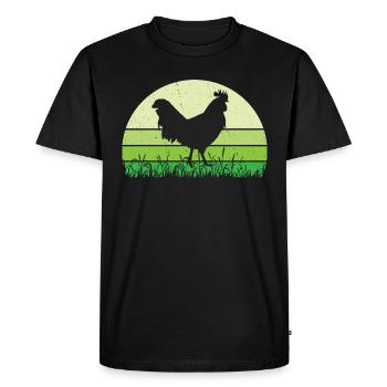 Rooster - Men's Premium Organic T-Shirt - black - Front - Nico (187cm)