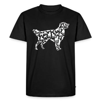 Golden Retriever Chien Golden Retriever Silhouette - T-shirt Premium bio Homme - noir - Devant - Nico (187cm)