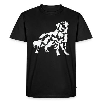 Australian Shepherd Dog Mom Beagle Dad - Men's Premium Organic T-Shirt - black - Front - Nico (187cm)