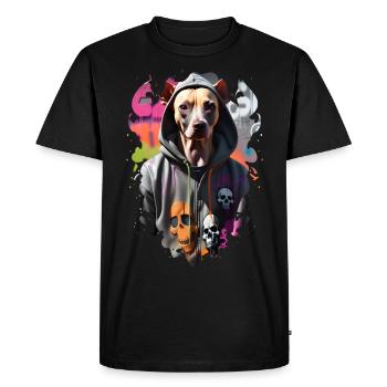 dog street 1 - T-shirt Premium bio Homme - noir - Devant - Nico (187cm)