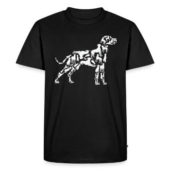 Poses de silhouette de chien dogue allemand - T-shirt Premium bio Homme - noir - Devant - Nico (187cm)