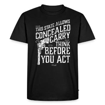 Pro Gun Gun Lover Gun Contorol 2nd Amendment - Men's Premium Organic T-Shirt - black - Front - Nico (187cm)