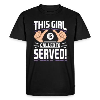 Mormon LDS Missionary This Girl is Called To Serve - Men's Premium Organic T-Shirt - black - Front - Nico (187cm)