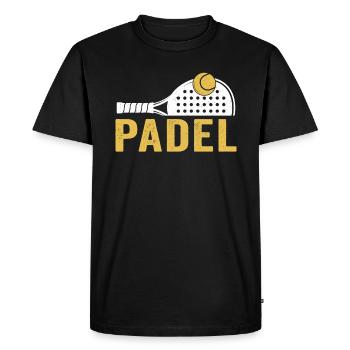 padel - Men's Premium Organic T-Shirt - black - Front - Nico (187cm)