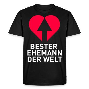 T-shirt de la Saint-Valentin : meilleur cadeau de mari - T-shirt Premium bio Homme - noir - Devant - Nico (187cm)