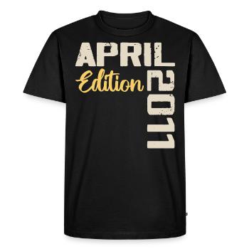 13 Year Anniversary April 2011 Birthday Gift - Men's Premium Organic T-Shirt - black - Front - Nico (187cm)