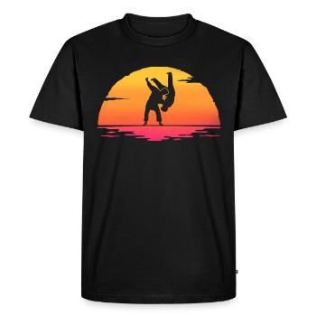 sunrise Judo - Men's Premium Organic T-Shirt - black - Front - Nico (187cm)