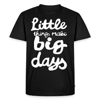 Little things... - Men's Premium Organic T-Shirt - black - Front - Nico (187cm)