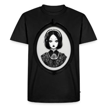 Fille gothique du Japon - T-shirt Premium bio Homme - noir - Devant - Nico (187cm)