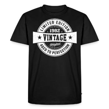 Rétro 1982 Anniversaire 1982 Cadeau 1982 Vintage - T-shirt Premium bio Homme - noir - Devant - Nico (187cm)