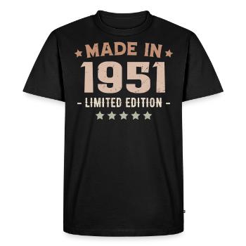 Made In 1951 Cadeau Anniversaire 1951 Vintage 1951 - T-shirt Premium bio Homme - noir - Devant - Nico (187cm)