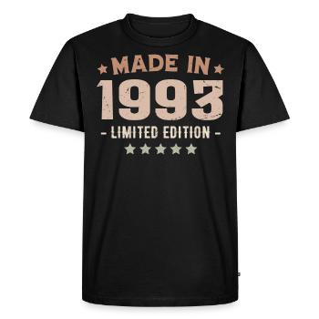 Made In 1993 Anniversary Gift 1993 Vintage 1993 - Men's Premium Organic T-Shirt - black - Front - Nico (187cm)