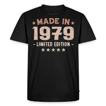 Made In 1979 Cadeau Anniversaire 1979 Vintage 1979 - T-shirt Premium bio Homme - noir - Devant - Nico (187cm)