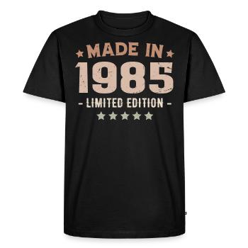 Made In 1985 Cadeau Anniversaire 1985 Vintage 1985 - T-shirt Premium bio Homme - noir - Devant - Nico (187cm)