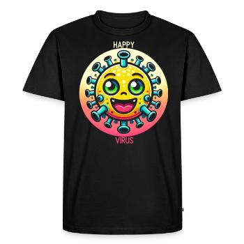Joyeux délice du virus - T-shirt Premium bio Homme - noir - Devant - Nico (187cm)