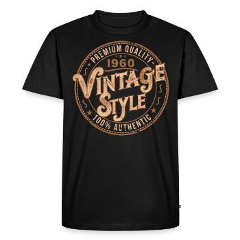 Vintage 1960 Cadeau D'anniversaire 1960 Rétro 1960 - T-shirt Premium bio Homme - noir - Devant - Nico (187cm)