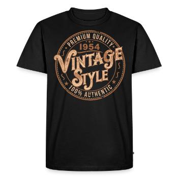 Vintage 1954 Birthday Gift 1954 Retro 1954 - Men's Premium Organic T-Shirt - black - Front - Nico (187cm)