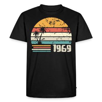 1969 Cadeau Anniversaire - Made in 1969 Rétro 1969 - T-shirt Premium bio Homme - noir - Devant - Nico (187cm)