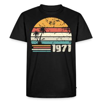 1971 Cadeau Anniversaire - Made in 1971 Rétro 1971 - T-shirt Premium bio Homme - noir - Devant - Nico (187cm)
