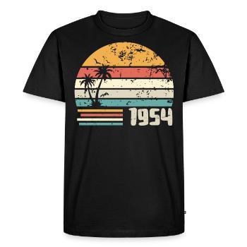 1954 Cadeau Anniversaire - Made in 1954 Rétro 1954 - T-shirt Premium bio Homme - noir - Devant - Nico (187cm)