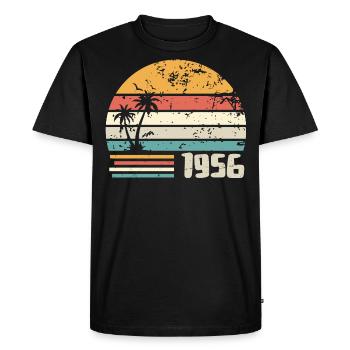 1956 Cadeau Anniversaire - Made in 1956 Rétro 1956 - T-shirt Premium bio Homme - noir - Devant - Nico (187cm)