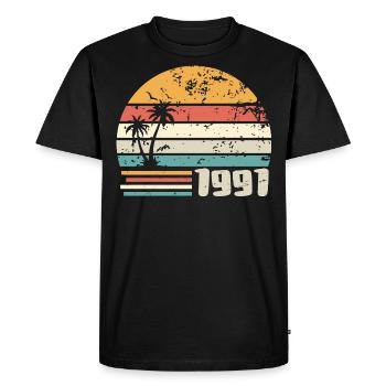 1991 Cadeau Anniversaire - Made in 1991 Rétro 1991 - T-shirt Premium bio Homme - noir - Devant - Nico (187cm)